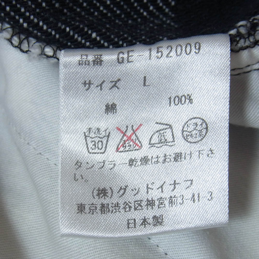GOODENOUGH グッドイナフ GE-152009 BUFFALO LINE SHORTS バッファロー ライン ショーツ ハーフ パンツ ブラック系 L【中古】