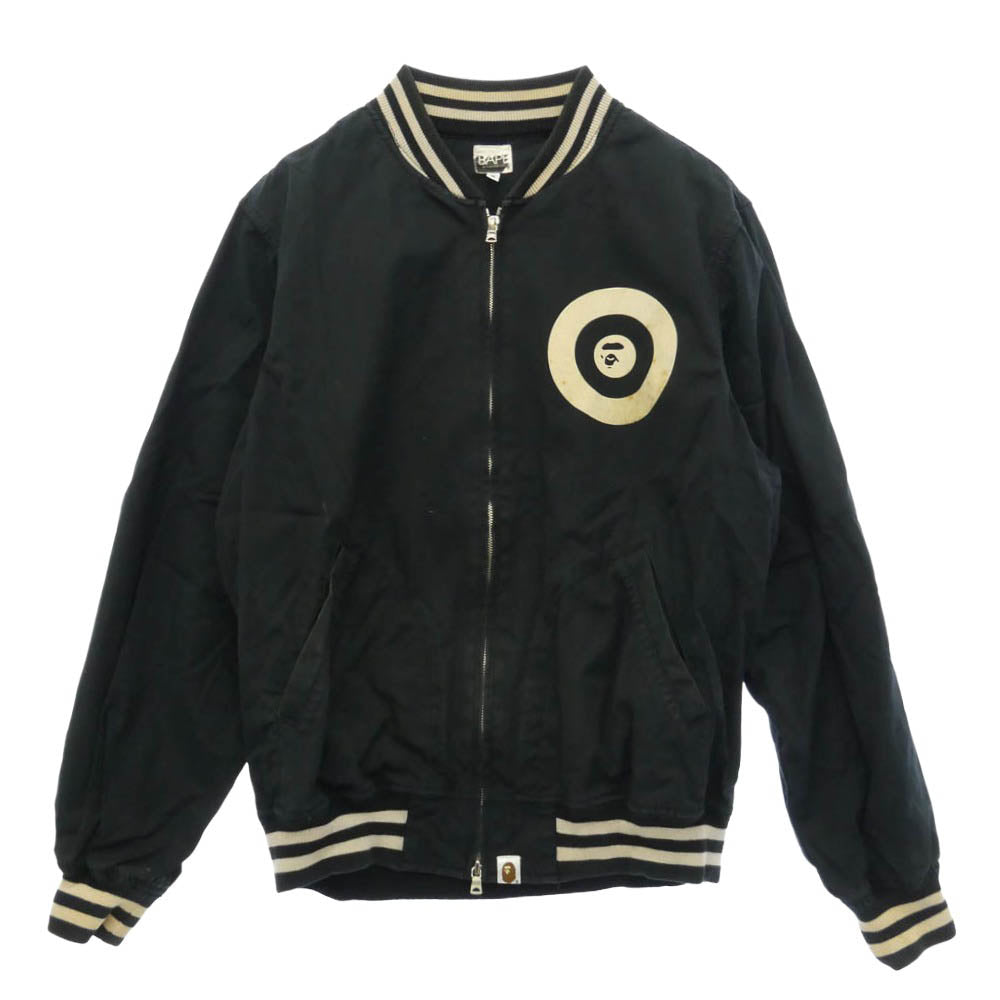 A BATHING APE アベイシングエイプ 00s バックロゴ アイコン ジャケット ブルゾン ブラック系 M【中古】