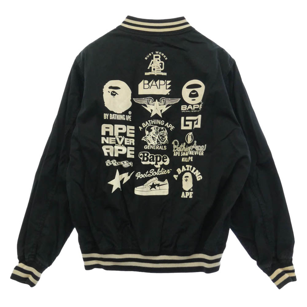 A BATHING APE アベイシングエイプ 00s バックロゴ アイコン ジャケット ブルゾン ブラック系 M【中古】