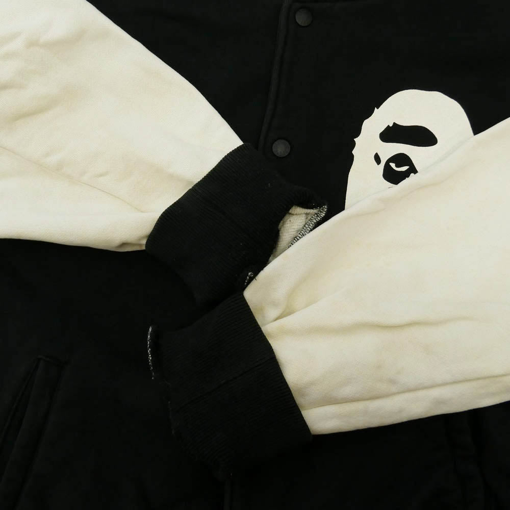 A BATHING APE アベイシングエイプ A,S,N,K,A ロゴ A 00s コットン スタジャン ジャケット ブラック系 M【中古】