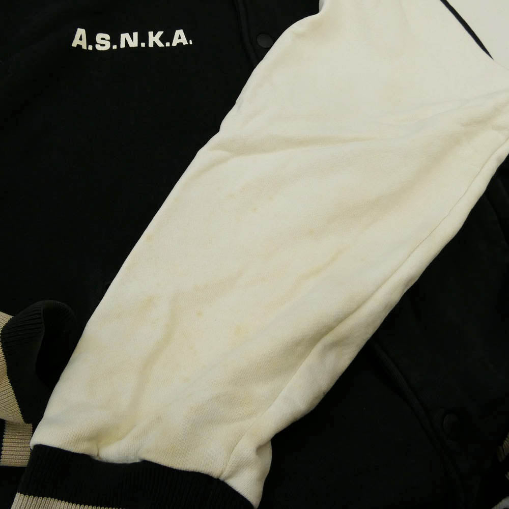 A BATHING APE アベイシングエイプ A,S,N,K,A ロゴ A 00s コットン スタジャン ジャケット ブラック系 M【中古】
