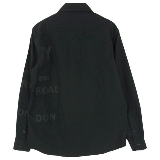 BURBERRY LONDON バーバリー ロンドン 20SS 8029347 Horseferry Print Shirt ホースフェリープリント 長袖 ドレスシャツ ブラック系 XS【中古】