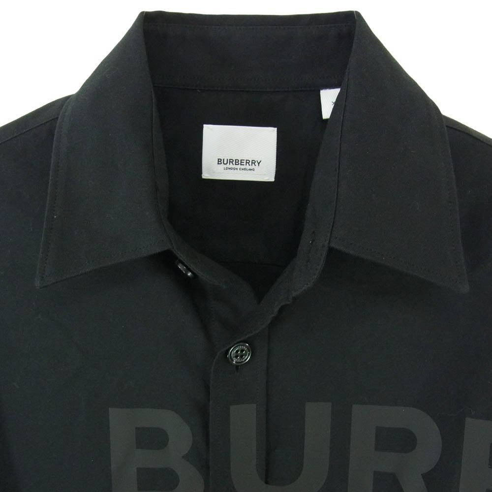 BURBERRY LONDON バーバリー ロンドン 20SS 8029347 Horseferry Print Shirt ホースフェリープリント 長袖 ドレスシャツ ブラック系 XS【中古】