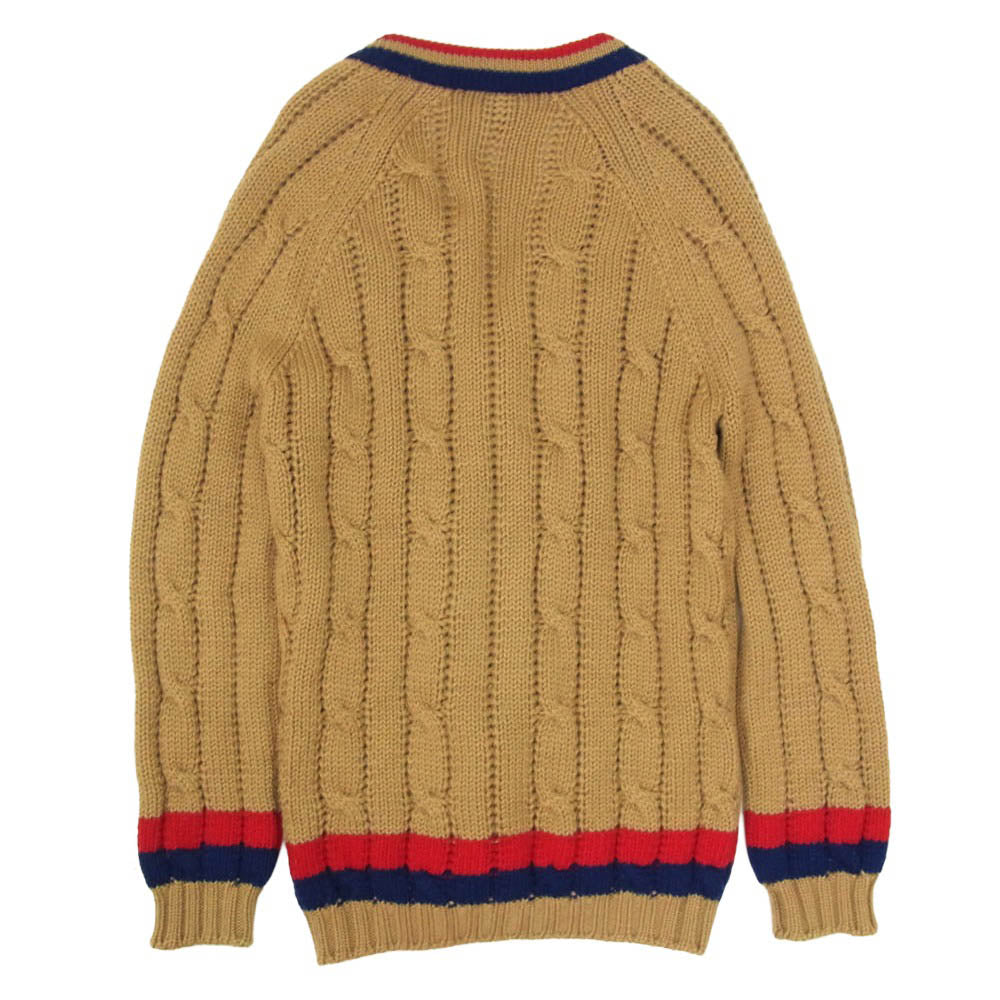 GUCCI グッチ 474111 ケーブル ニット カーディガン ブラウン系 0 【中古】