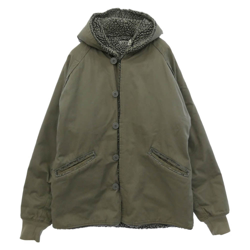 GOODENOUGH グッドイナフ 00s フード付き デッキ ジャケット グレー系 L【中古】