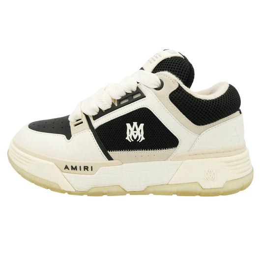 AMIRI アミリ MA-1-23 ヒールロゴ レザー メッシュ スニーカー ブラック系 ホワイト系 42【中古】
