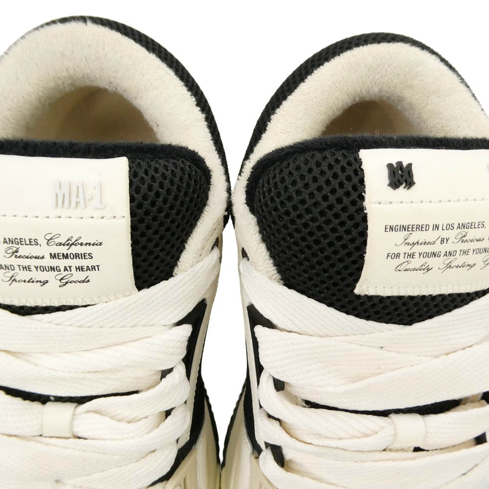 AMIRI アミリ MA-1-23 ヒールロゴ レザー メッシュ スニーカー ブラック系 ホワイト系 42【中古】