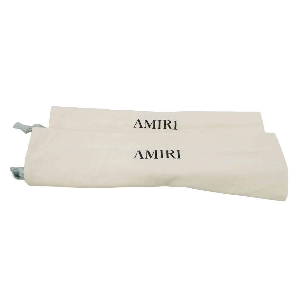 AMIRI アミリ MA-1-23 ヒールロゴ レザー メッシュ スニーカー ブラック系 ホワイト系 42【中古】