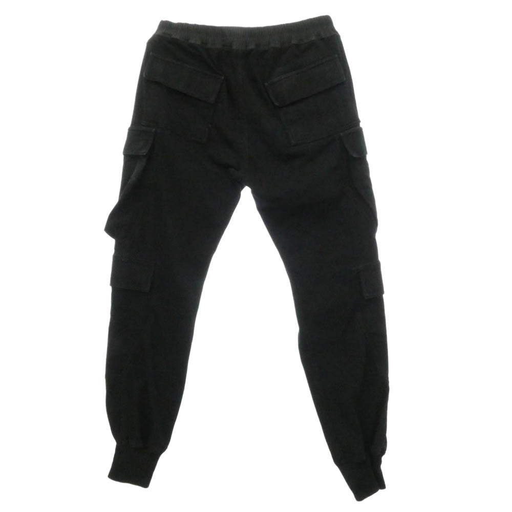Rick Owens リックオウエンス 25SS RU01E5337-BA HOLLYWOOD期 BA素材 MASTODON MEGACARGO PANTS マストドン メガカーゴ ドローストリング パンツ ブラック系 IT52【中古】