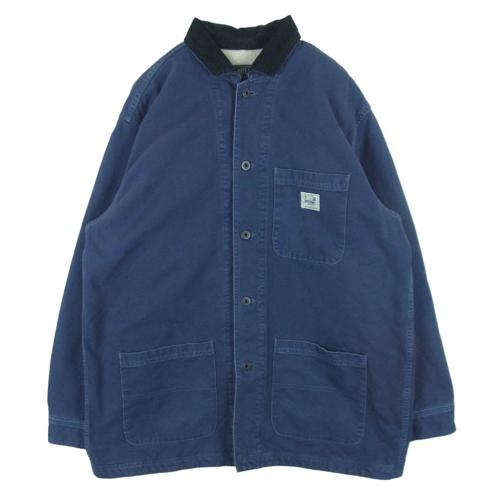 HYSTERIC GLAMOUR ヒステリックグラマー 24AW 02243AB06 エイジング加工 裏ボア カバーオール ジャケット ネイビー系 XL【中古】