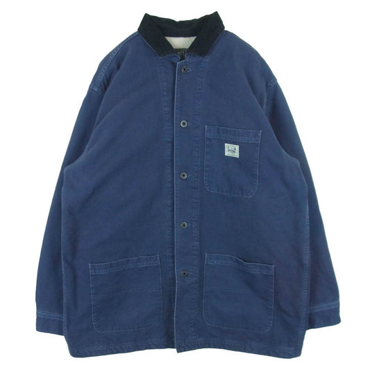 HYSTERIC GLAMOUR ヒステリックグラマー 24AW 02243AB06 エイジング加工 裏ボア カバーオール ジャケット ネイビー系 XL【中古】