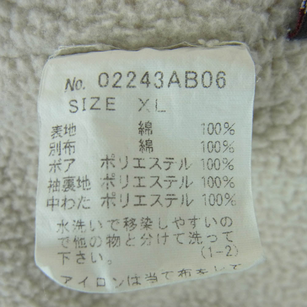 HYSTERIC GLAMOUR ヒステリックグラマー 24AW 02243AB06 エイジング加工 裏ボア カバーオール ジャケット ネイビー系 XL【中古】