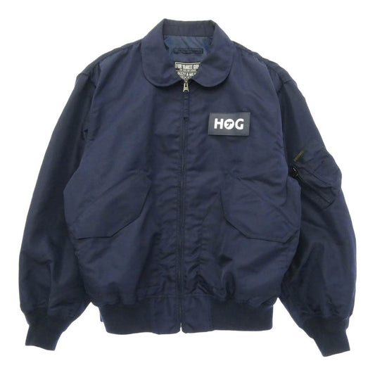 HYSTERIC GLAMOUR ヒステリックグラマー 25AW 02253AB01 HG SYMBOL LOGO CWU-36P ナイロン ミリタリー ジャケット ネイビー系 XL【極上美品】【中古】