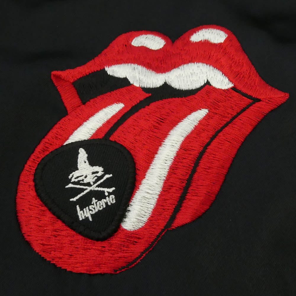HYSTERIC GLAMOUR ヒステリックグラマー 25AW 02253AB12 THE ROLLING STONES ローリングストーンズ スカジャン サテン ジャケット ブラック系 XL【極上美品】【中古】
