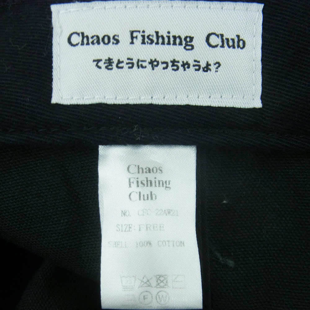 カオスフィッシングクラブ CFC-22AW21 ロゴ刺繍 キャップ 帽子 日本製 ブラック系 FREE【中古】