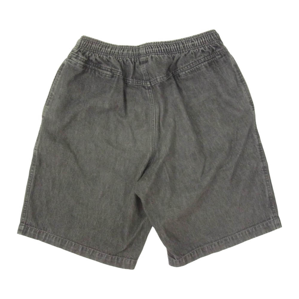 STUSSY ステューシー 紺タグ USA製 ブラック デニム ハーフ パンツ ショーツ ブラック系 M【中古】
