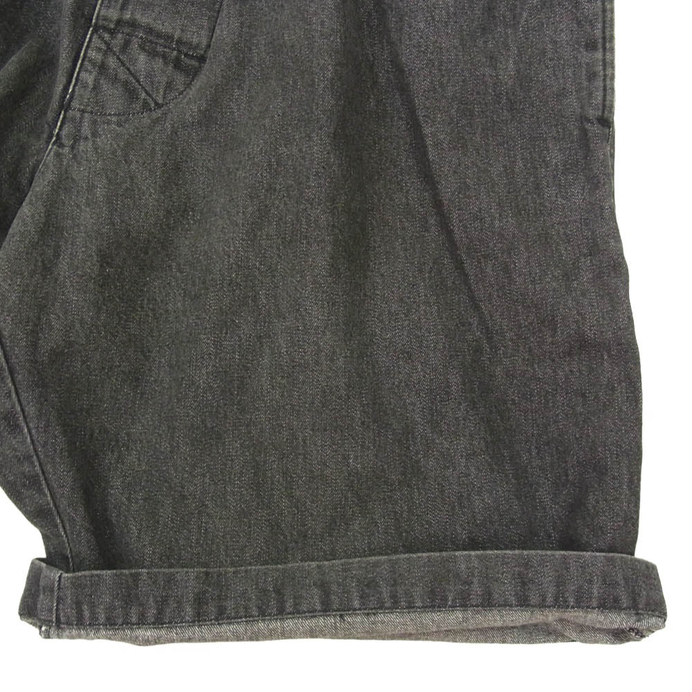 STUSSY ステューシー 紺タグ USA製 ブラック デニム ハーフ パンツ ショーツ ブラック系 M【中古】