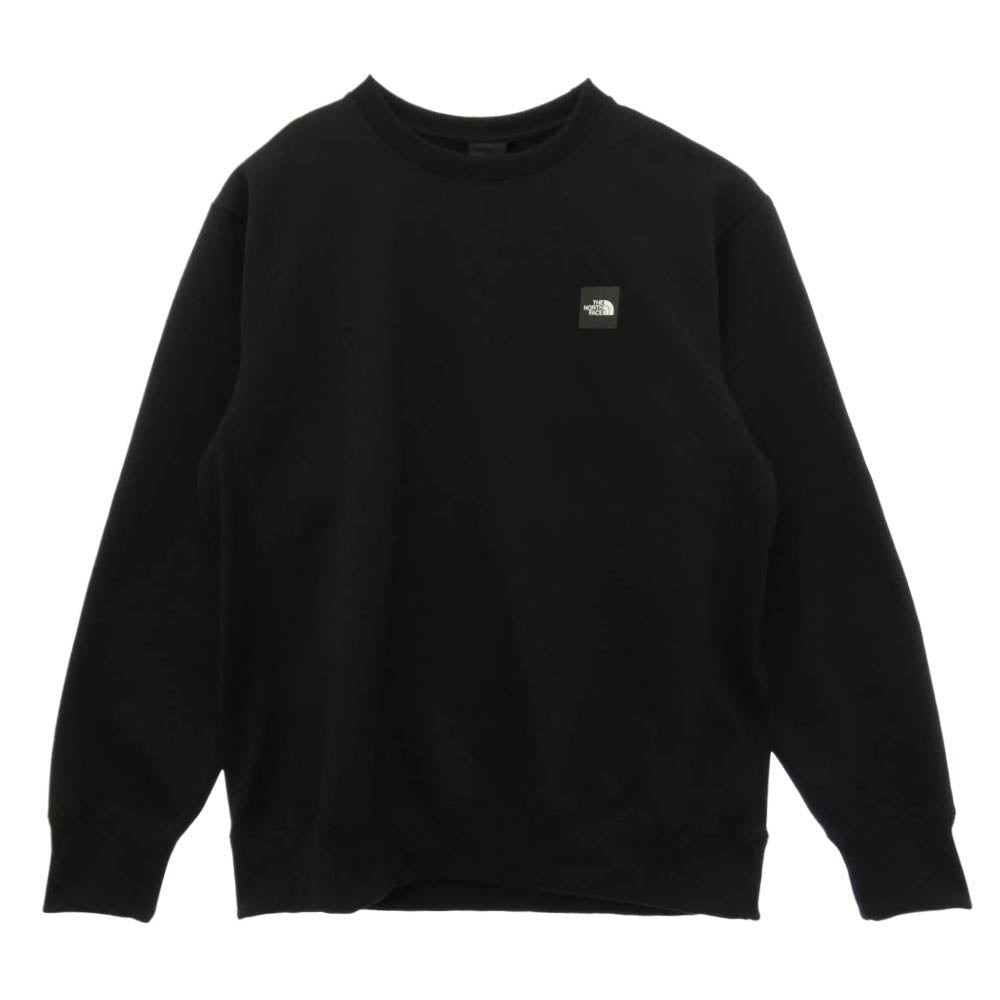 THE NORTH FACE ノースフェイス NT62231 SQUARE LOGO CREW スクエア ロゴ 長袖 スウェット ブラック系 XL【中古】