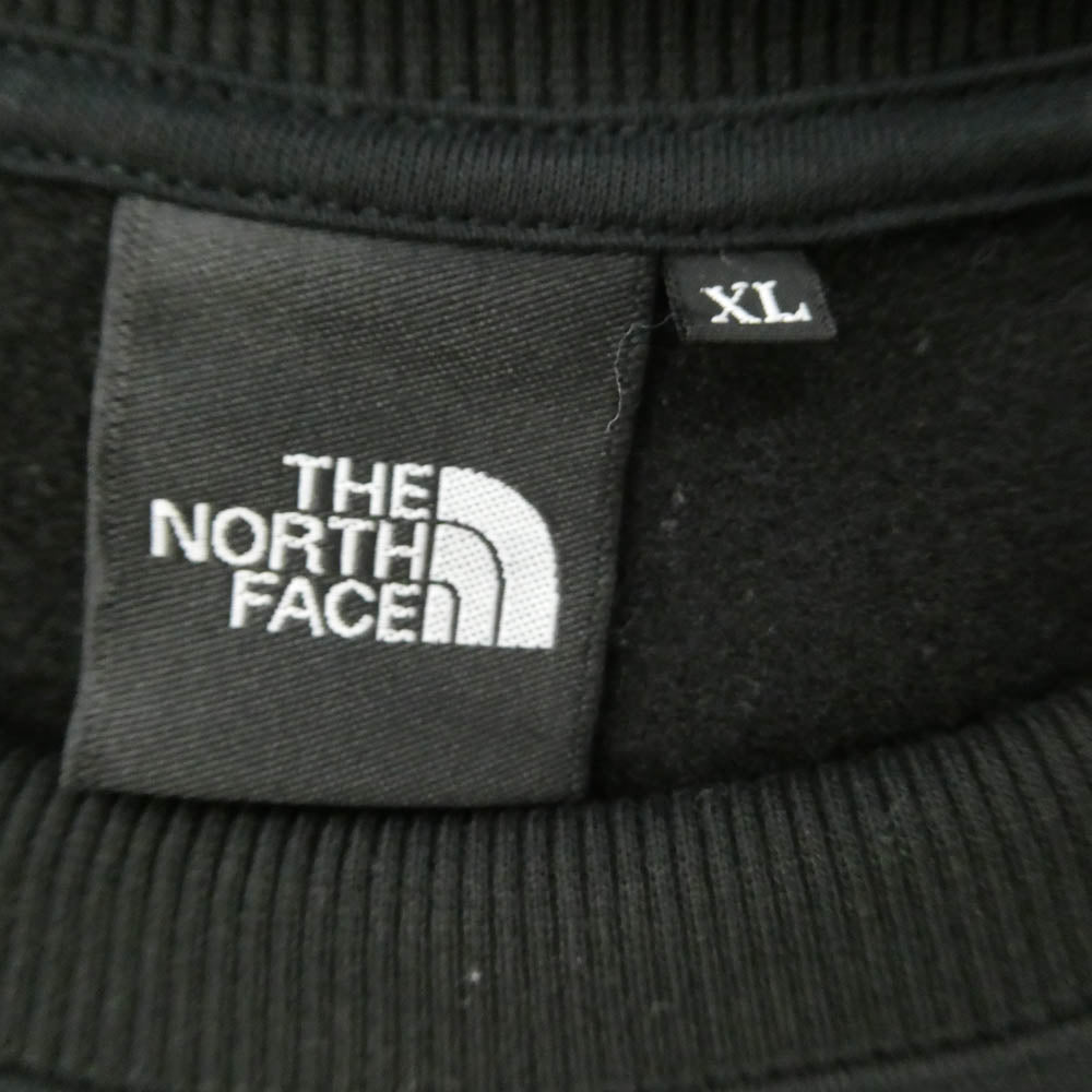 THE NORTH FACE ノースフェイス NT62231 SQUARE LOGO CREW スクエア ロゴ 長袖 スウェット ブラック系 XL【中古】