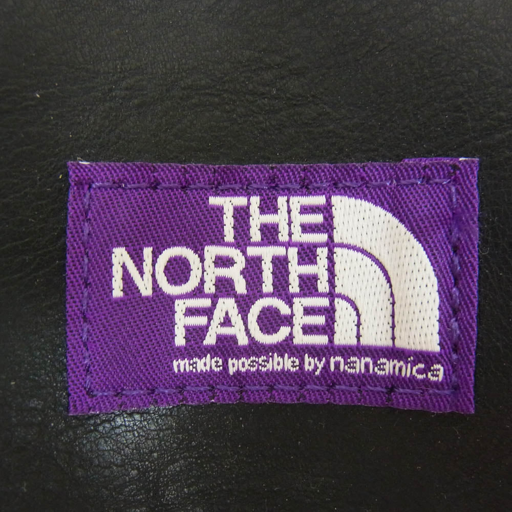 THE NORTH FACE ノースフェイス NN7055N PURPLE LABEL Leather Waist Bag パープルレーベル フェイクレザー ウエスト バッグ ブラック系【中古】