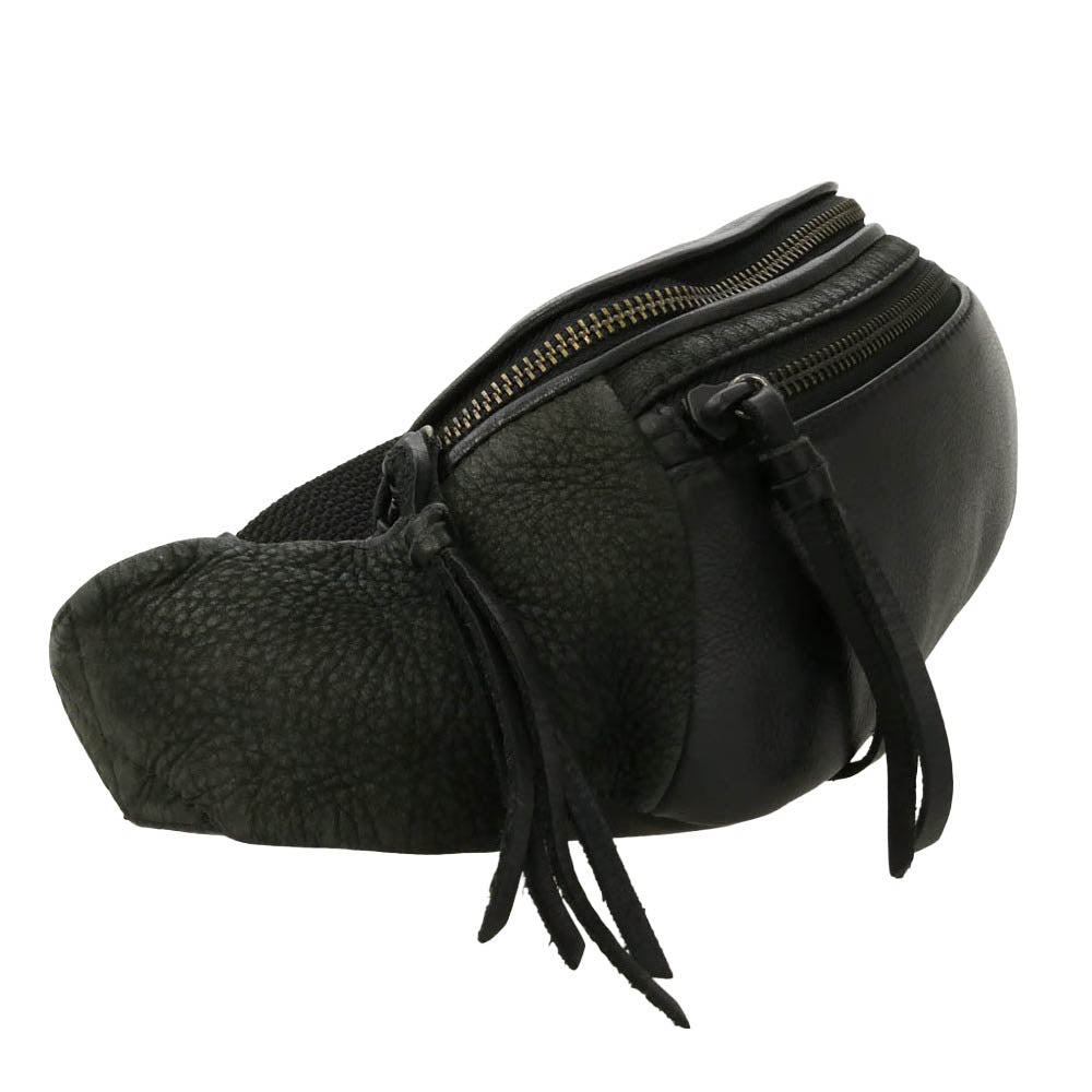 MR.OLIVE ミスターオリーブ レザー ショルダー ウエストバッグ ポーチ ブラック系【中古】