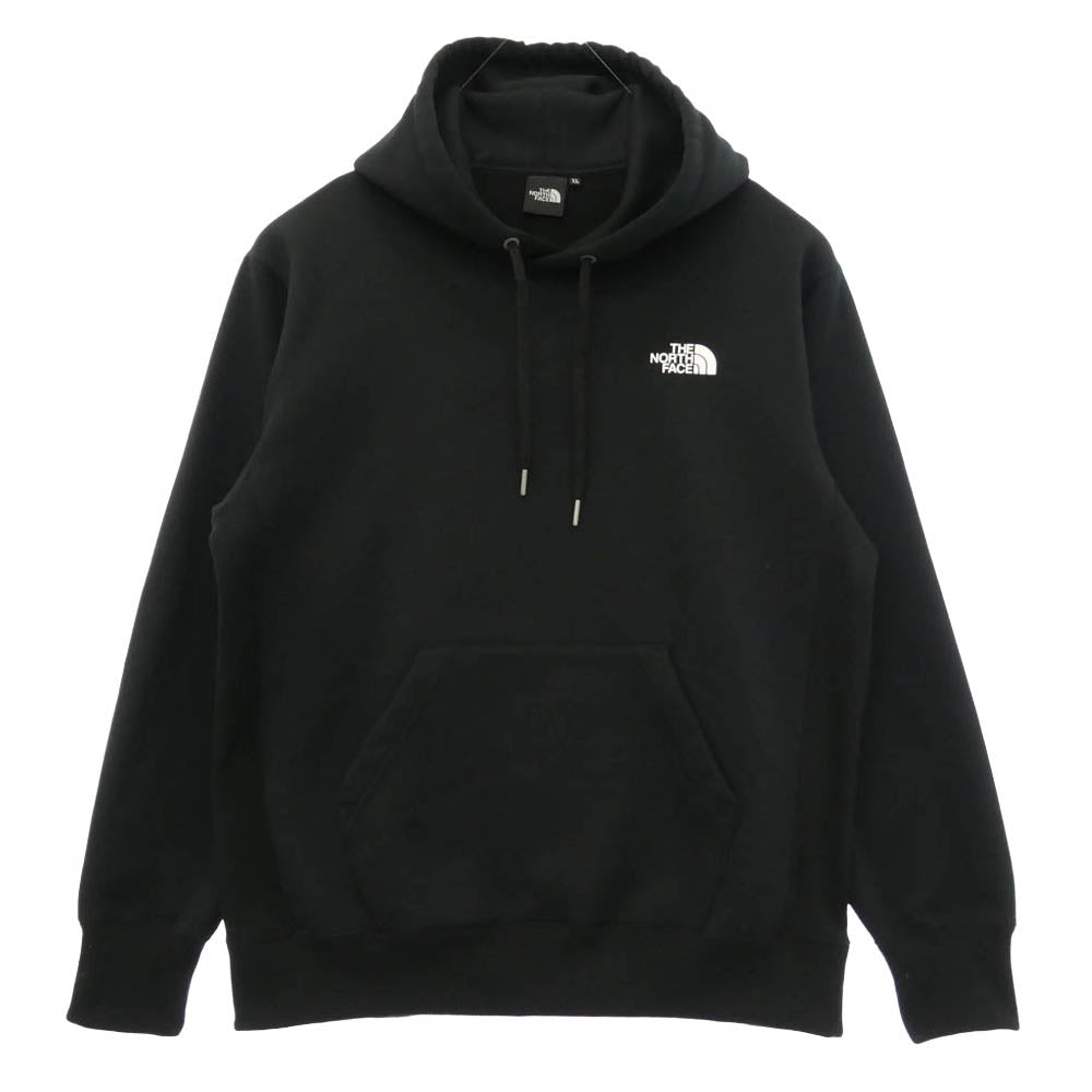THE NORTH FACE ノースフェイス NT62230 BACK SQUARE LOGO FOODIE バックスクエア ロゴ フーディ プルオーバー パーカー ブラック系 XL【中古】
