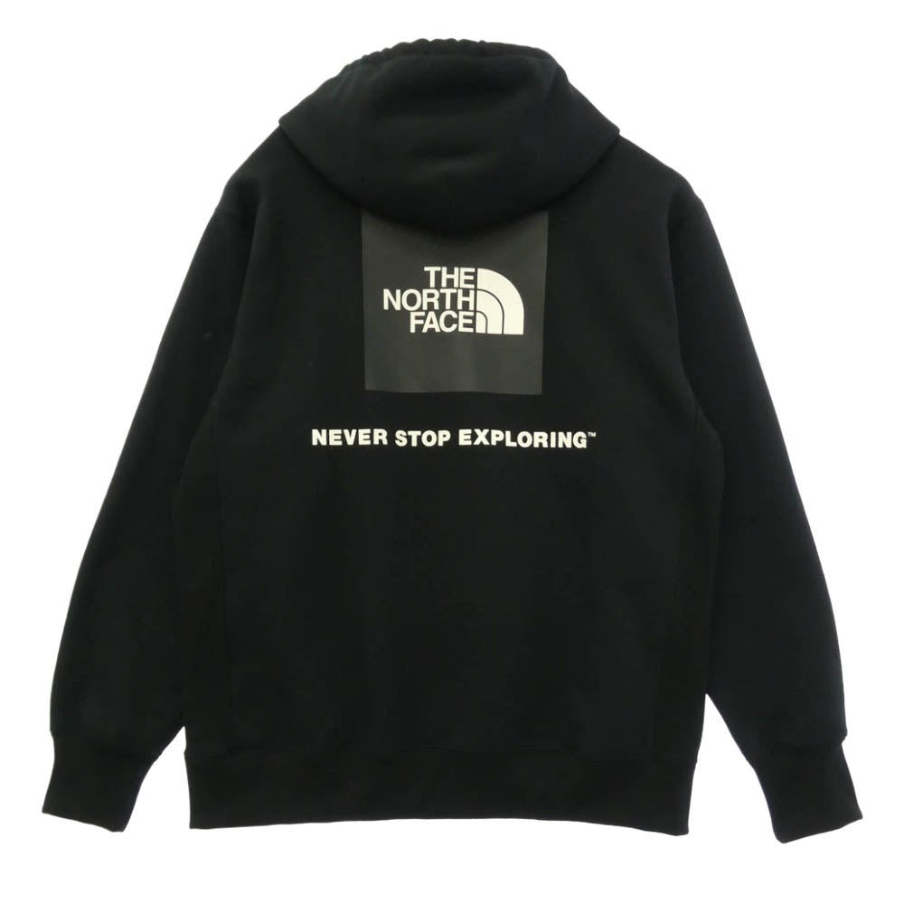 THE NORTH FACE ノースフェイス NT62230 BACK SQUARE LOGO FOODIE バックスクエア ロゴ フーディ プルオーバー パーカー ブラック系 XL【中古】
