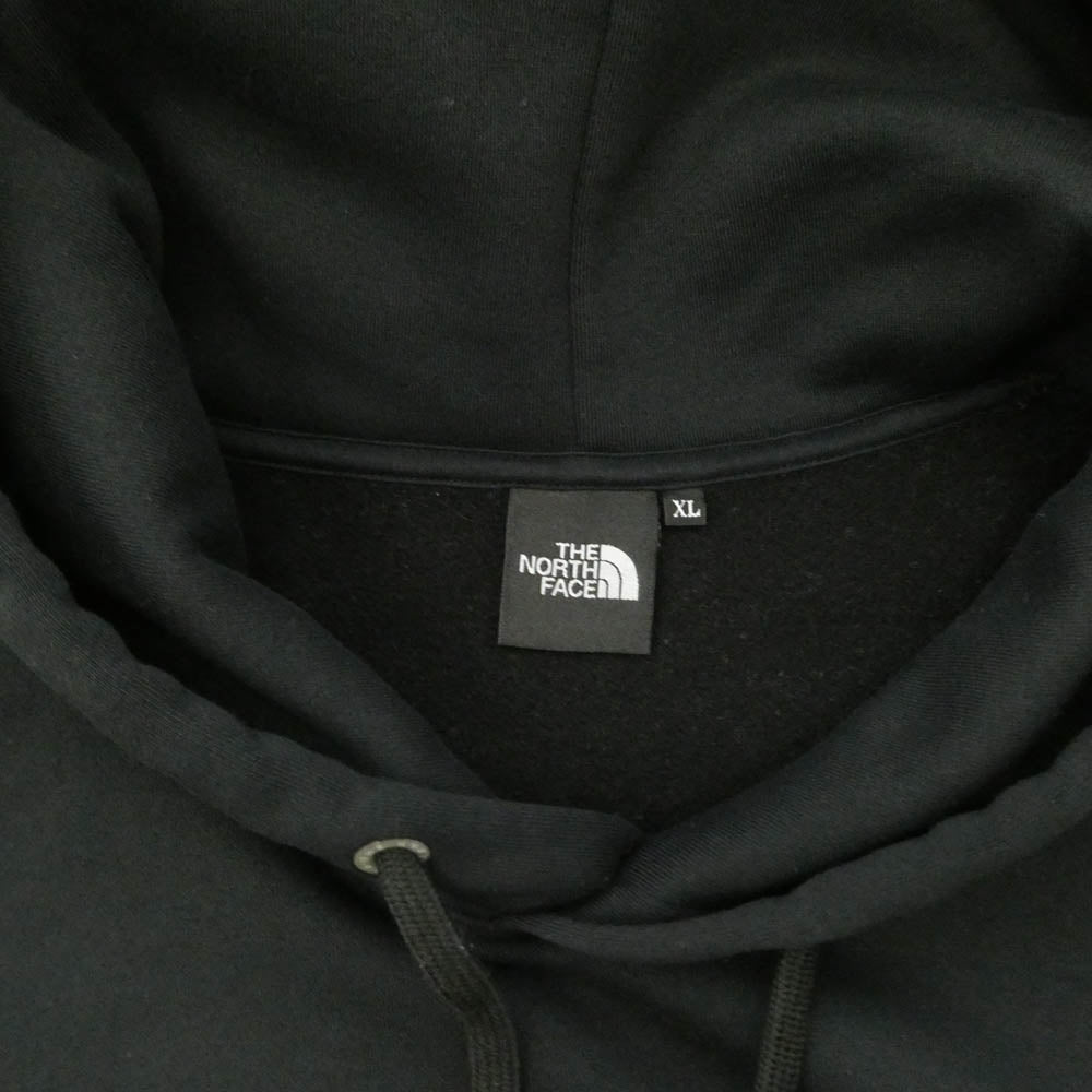 THE NORTH FACE ノースフェイス NT62230 BACK SQUARE LOGO FOODIE バックスクエア ロゴ フーディ プルオーバー パーカー ブラック系 XL【中古】