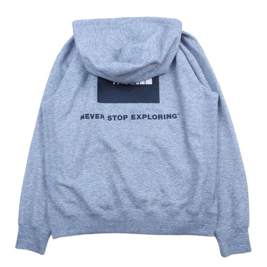 THE NORTH FACE ノースフェイス NT62230 BACK SQUARE LOGO FOODIE バックスクエア ロゴ フーディ プルオーバー パーカー グレー系 L【中古】