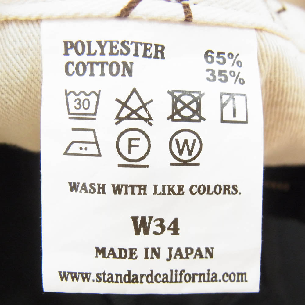 STANDARD CALIFORNIA スタンダードカリフォルニア ワーク パンツ ブラック系 34【中古】