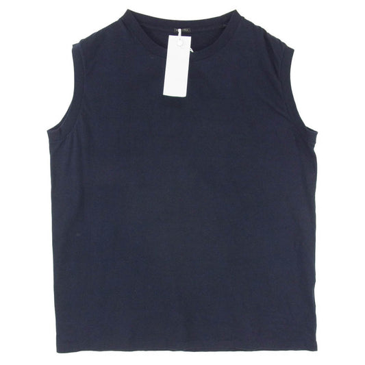 COMOLI コモリ 23SS X01-05010 空紡天竺 ノースリーブ 半袖 Tシャツ ネイビー系 3【中古】