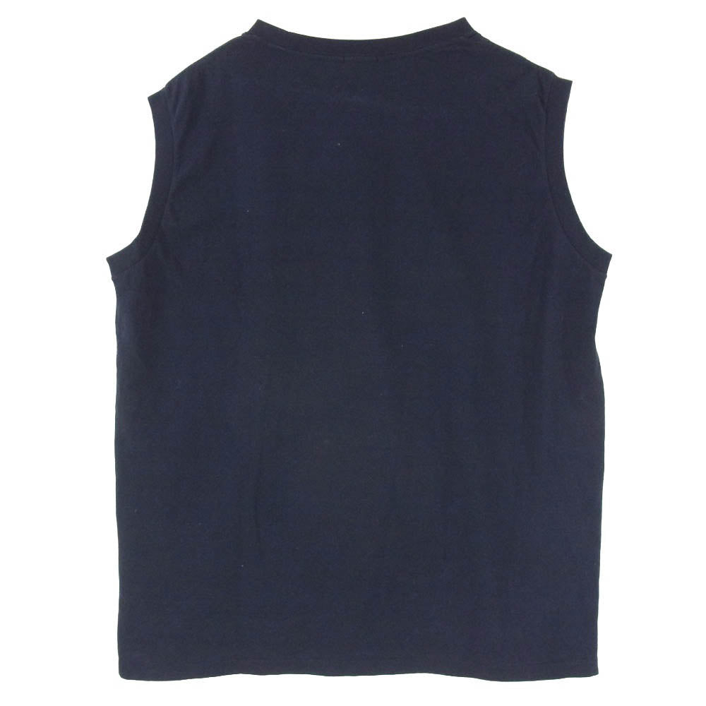 COMOLI コモリ 23SS X01-05010 空紡天竺 ノースリーブ 半袖 Tシャツ ネイビー系 3【中古】