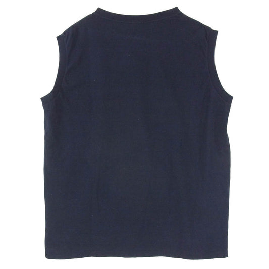 COMOLI コモリ 23SS X01-05010 空紡天竺 ノースリーブ 半袖 Tシャツ ネイビー系 3【中古】