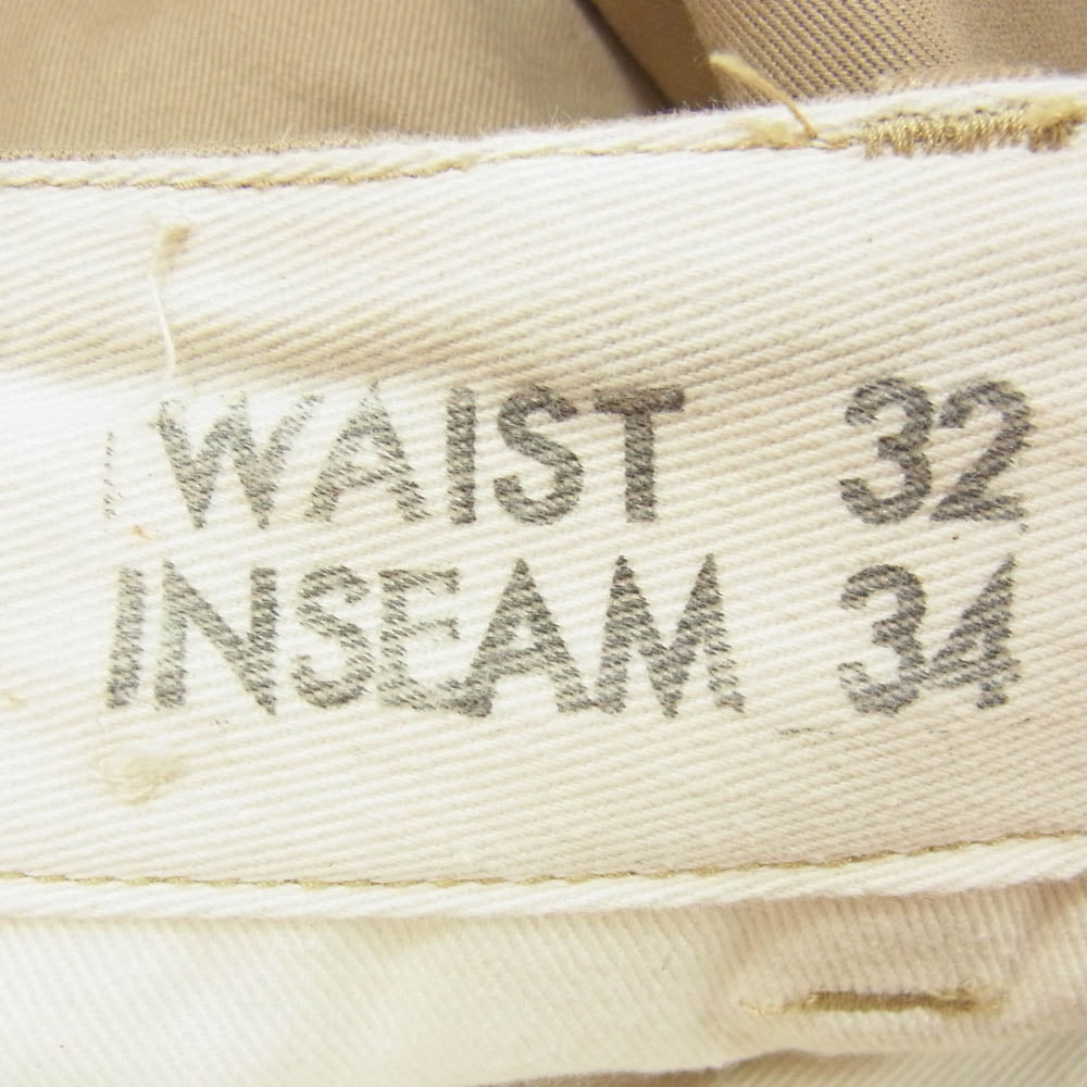 Buzz Rickson's バズリクソンズ 55-T-10280 EARLY MILITARY CHINOS 1945 MODEL ミリタリー チノ パンツ ベージュ系 32【中古】