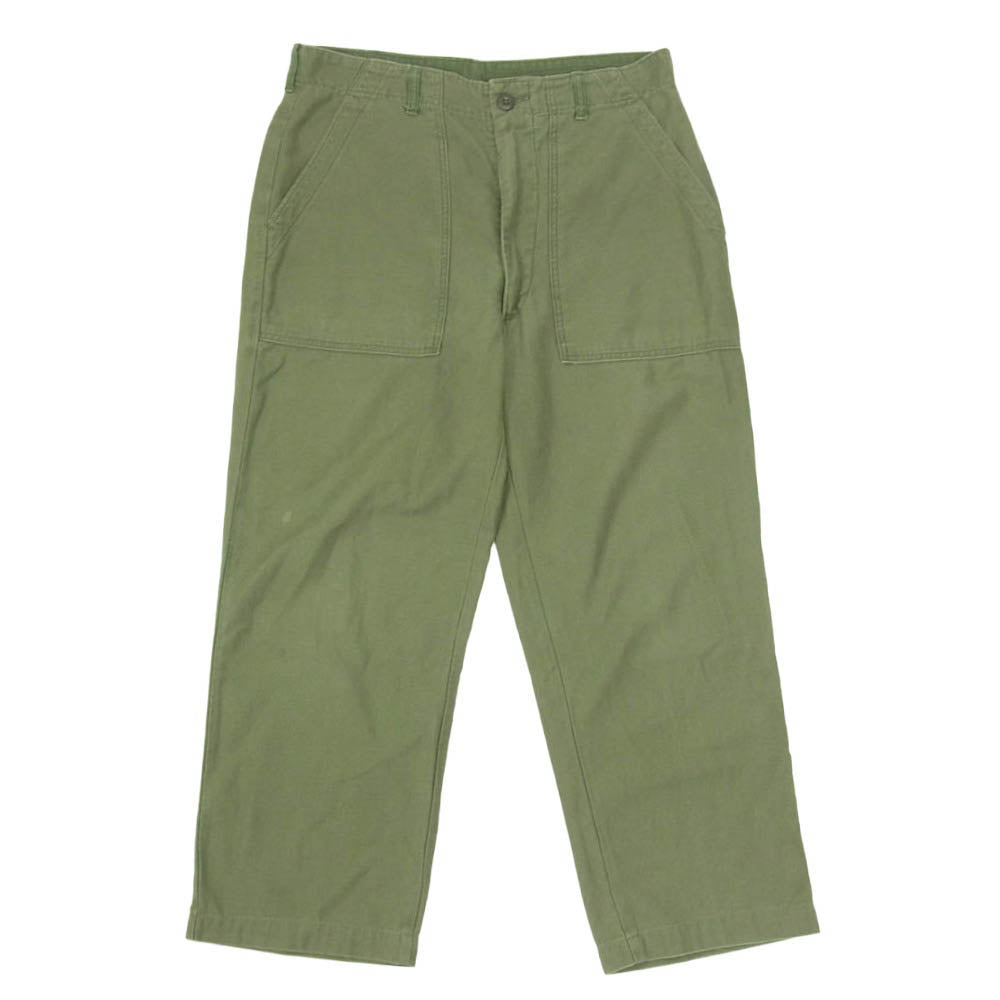 ヴィンテージ 100-69-C-2162 60s OG-107 コットンサテン ベイカー ファティーグ パンツ カーキ系 34【中古】