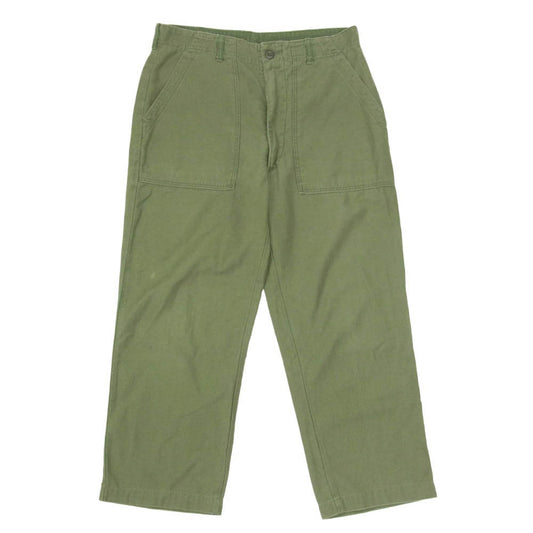 ヴィンテージ 100-69-C-2162 60s OG-107 コットンサテン ベイカー ファティーグ パンツ カーキ系 34【中古】