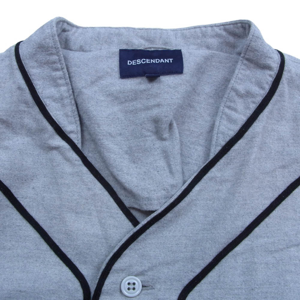 DESCENDANT ディセンダント BASEBALL LS SHIRT ベースボール 長袖 シャツ グレー系 3【中古】