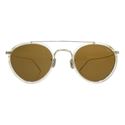 EYEVAN7285 アイヴァン7285 c.3070 762 ブリッジ サングラス アイウェア クリア系 ブラウン系 48□24-145【中古】