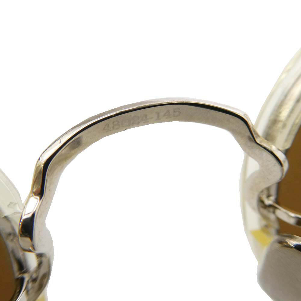 EYEVAN7285 アイヴァン7285 c.3070 762 ブリッジ サングラス アイウェア クリア系 ブラウン系 48□24-145【中古】