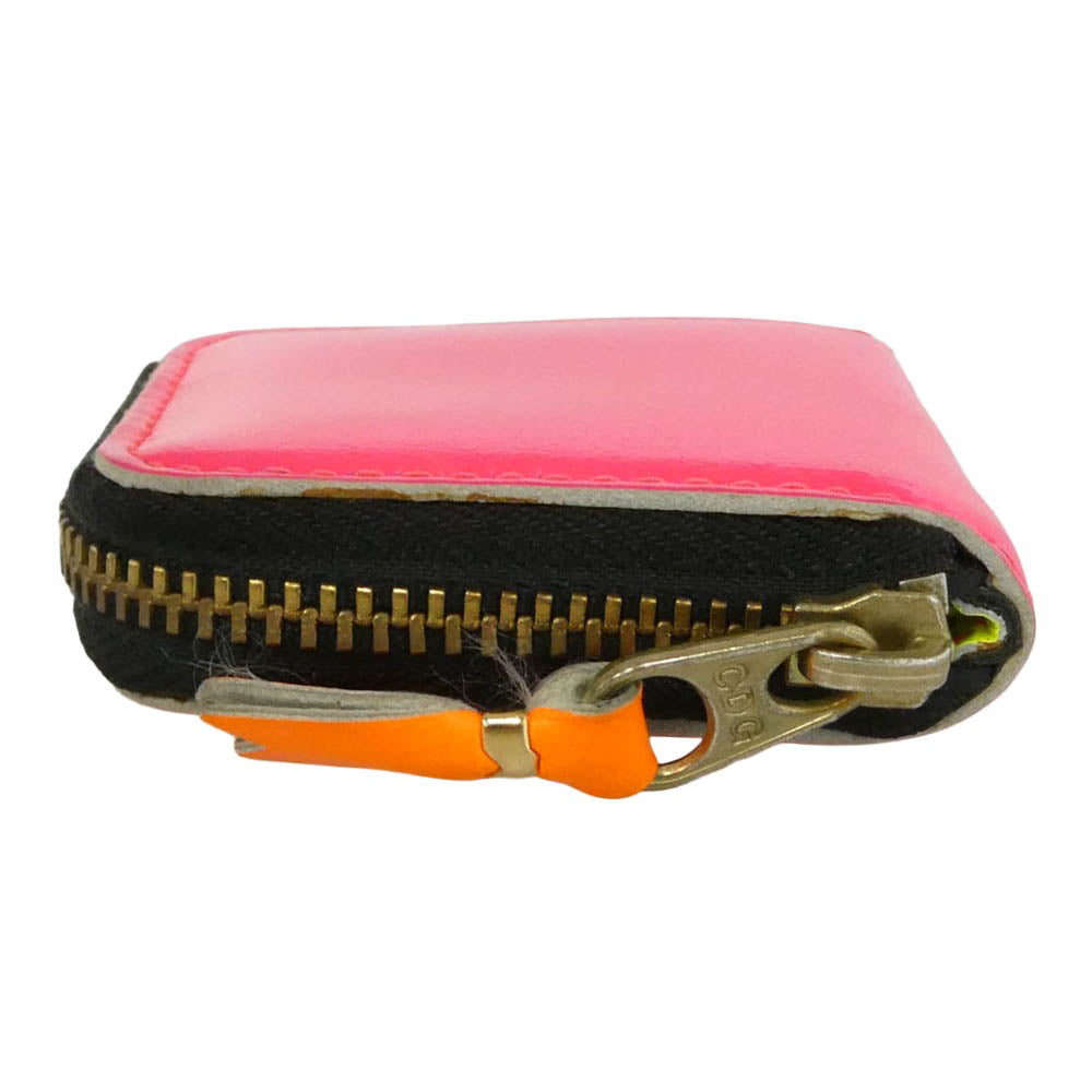COMME des GARCONS コムデギャルソン SMALL COIN CASE スモール コインケース ピンク系 マルチカラー系【中古】