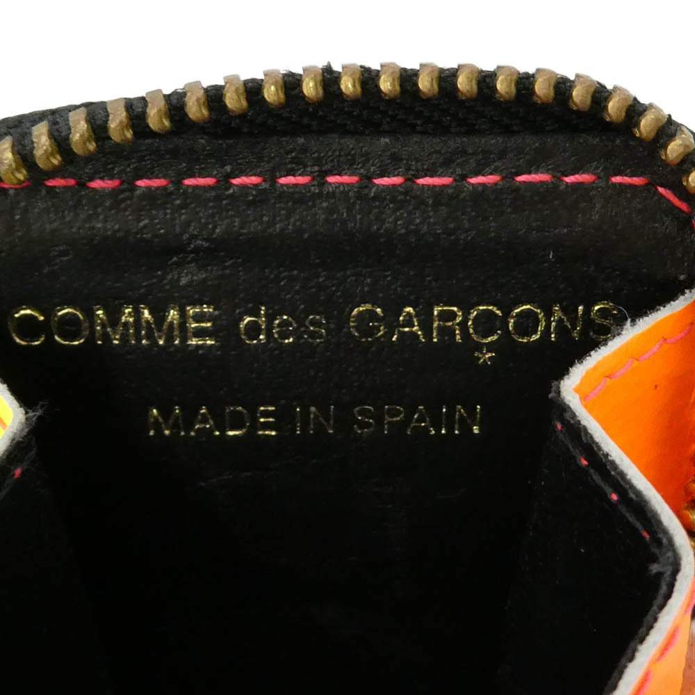 COMME des GARCONS コムデギャルソン SMALL COIN CASE スモール コインケース ピンク系 マルチカラー系【中古】