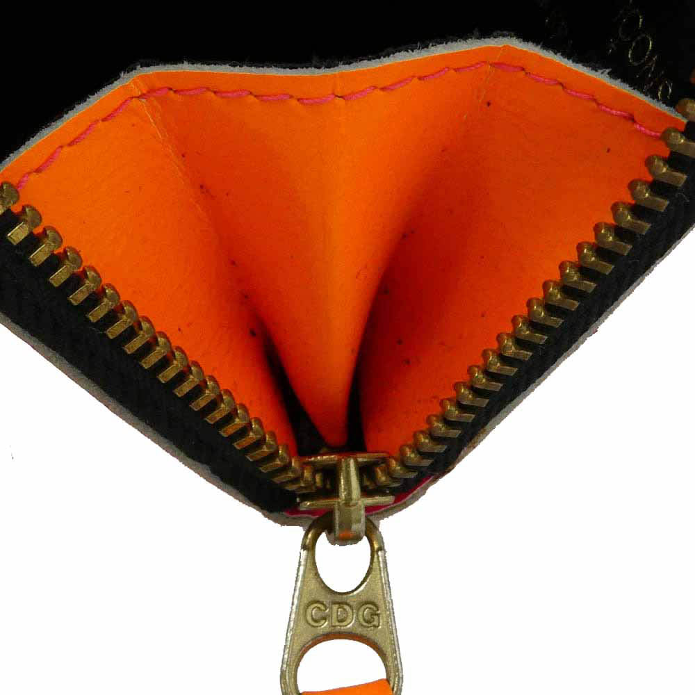 COMME des GARCONS コムデギャルソン SMALL COIN CASE スモール コインケース ピンク系 マルチカラー系【中古】