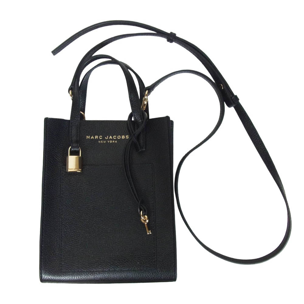 MARC JACOBS マークジェイコブス H001L03FA22-001 2way レザー ショルダー ハンドバッグ ブラック系【中古】