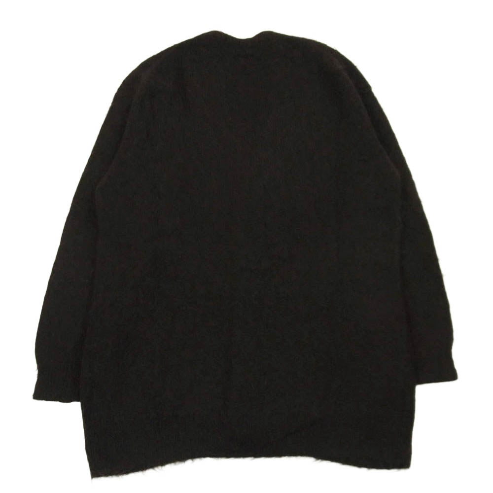 AURALEE オーラリー 22AW A22AC03KM BRUSHED SUPER KID MOHAIR KNIT LONG CARDIGAN モヘア ニット カーディガン ダークブラウン系 1【中古】