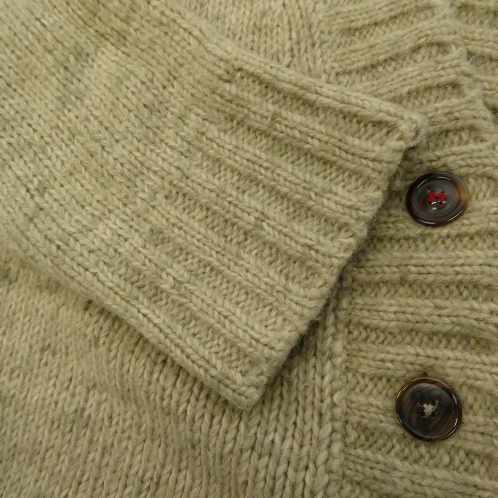 MAISON MARGIELA メゾンマルジェラ 22AW S51GP0222 四つタグ 4ライン BOTANICAL DYE CARDIGAN オーバーサイズ ローゲージ ボタニカルダイ アルパカ カーディガン グリーン系 4【中古】