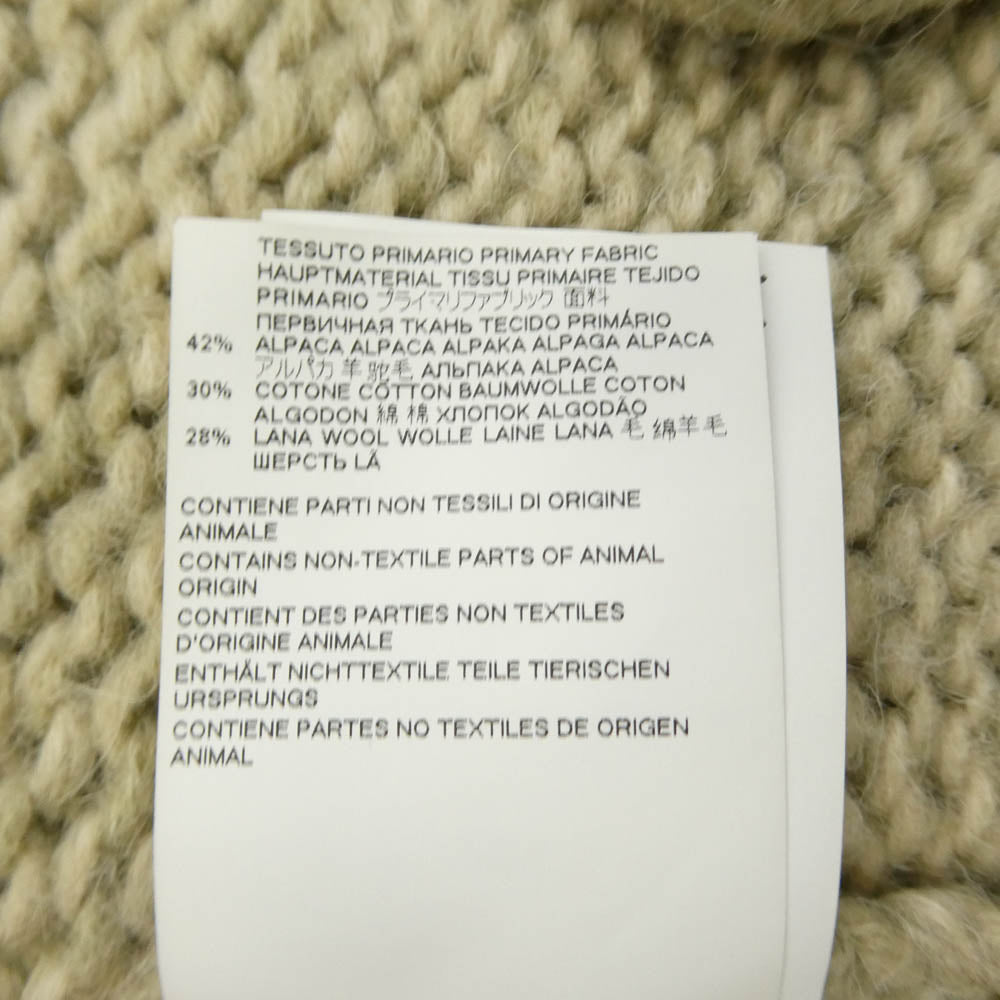 MAISON MARGIELA メゾンマルジェラ 22AW S51GP0222 四つタグ 4ライン BOTANICAL DYE CARDIGAN オーバーサイズ ローゲージ ボタニカルダイ アルパカ カーディガン グリーン系 4【中古】