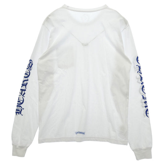CHROME HEARTS クロムハーツ（原本無） CH LS NECK LOGO ネックロゴ アーム メッセージプリント 長袖 Tシャツ カットソー ホワイト XL XL【中古】