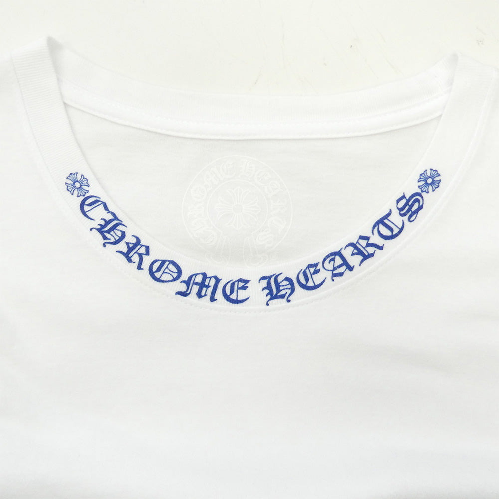 CHROME HEARTS クロムハーツ（原本無） CH LS NECK LOGO ネックロゴ アーム メッセージプリント 長袖 Tシャツ カットソー ホワイト XL XL【中古】