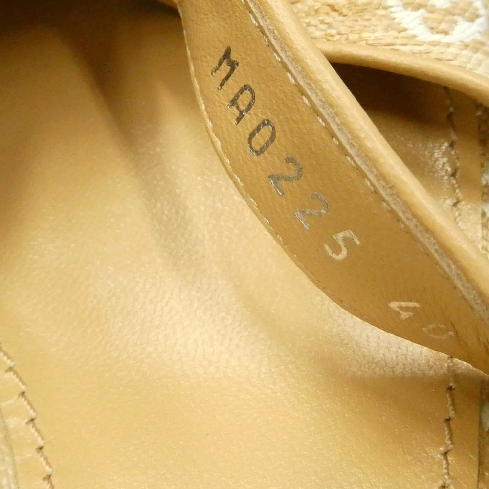 LOUIS VUITTON ルイ・ヴィトン 1AHOEG モノグラム ラフィア マヤ サンダル ベージュ系 ブラウン系 40【新古品】【未使用】【中古】
