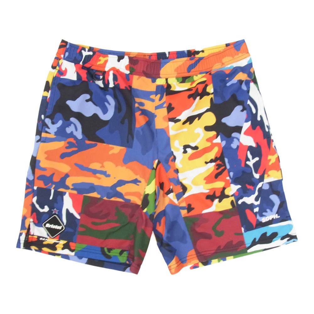 F.C.R.B. エフシーアールビー FCRB-180021 GAME SHORTS カモフラカラーブロック ゲームショーツ ハーフパンツ マルチカラー系 L【中古】